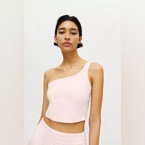 Adidas One-Shoulder Cropped Tank Top